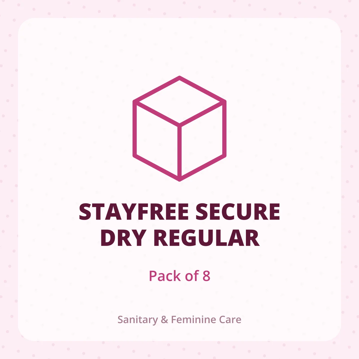 STAYFREE SECURE DRY REGULAR 1X8