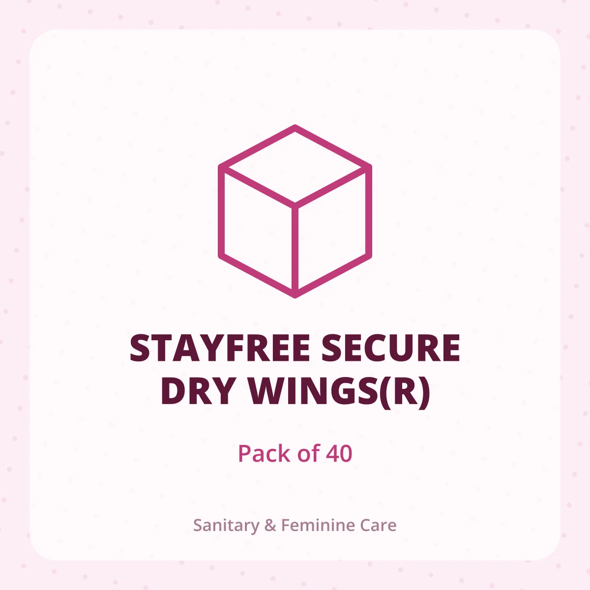 STAYFREE SECURE DRY WINGS(R) 1X40