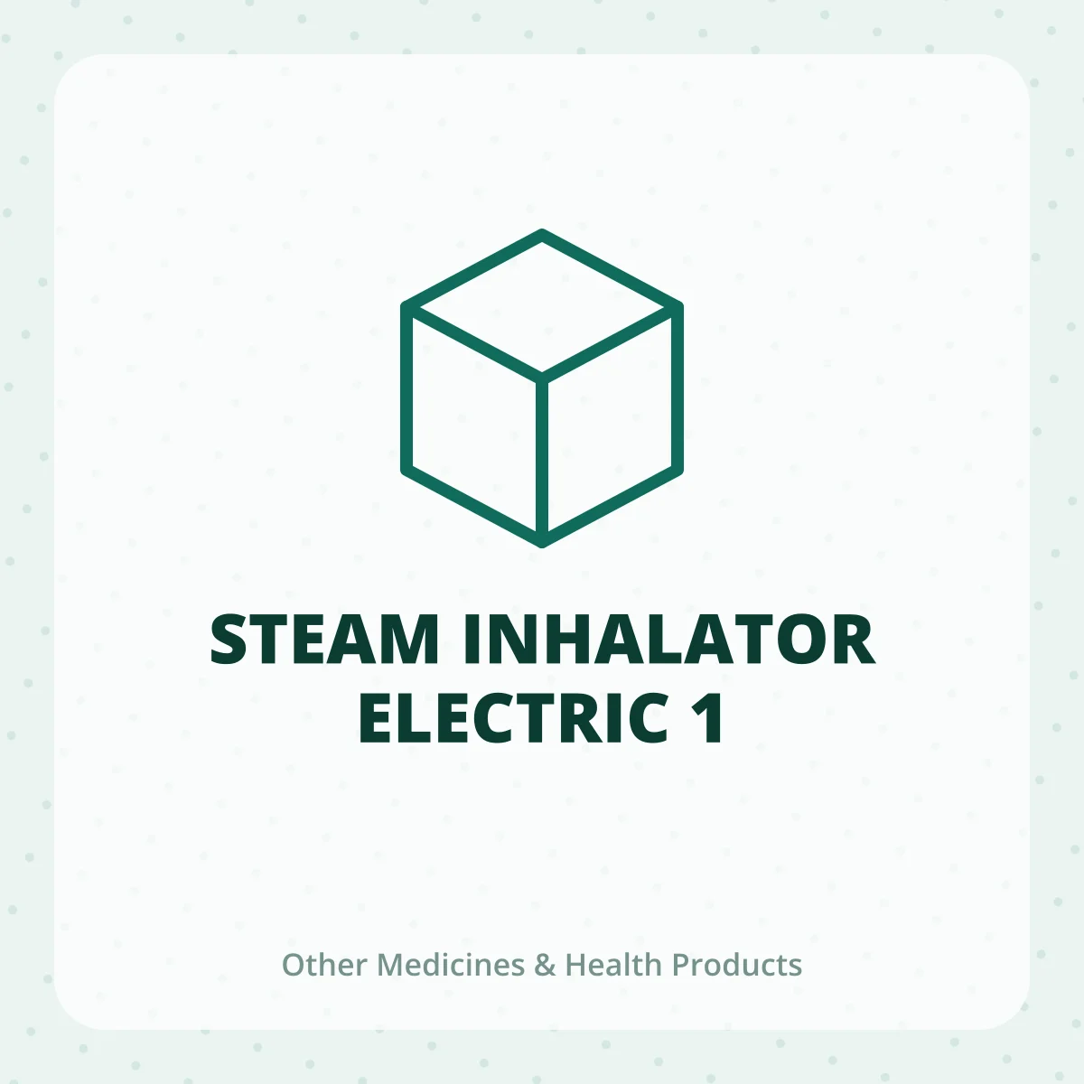STEAM INHALATOR ELECTRIC 1