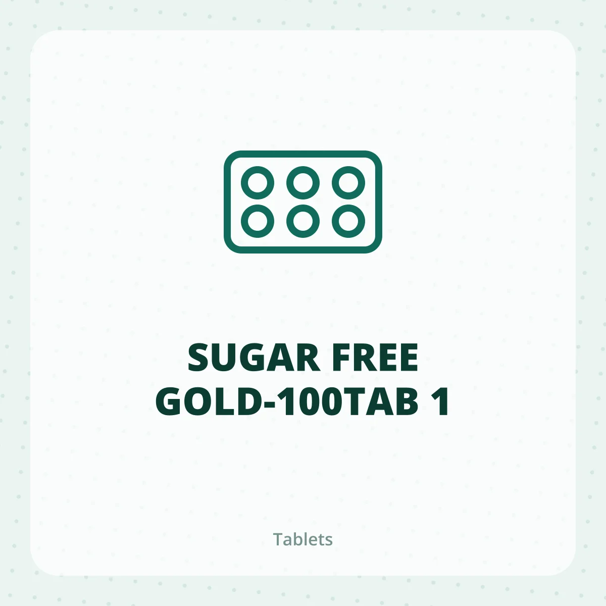 SUGAR FREE GOLD-100TAB 1