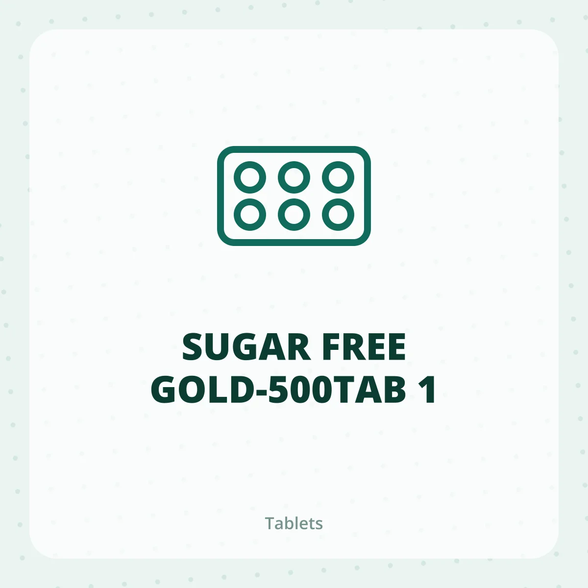 SUGAR FREE GOLD-500TAB 1