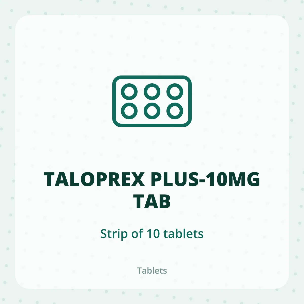 TALOPREX PLUS-10MG TAB 1X10
