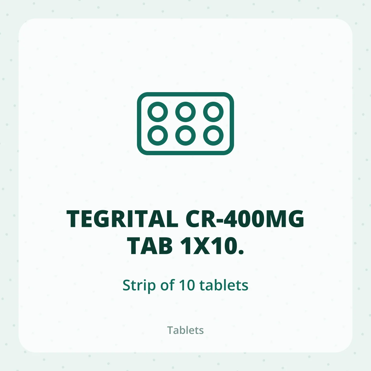 TEGRITAL CR-400MG TAB 1X10.