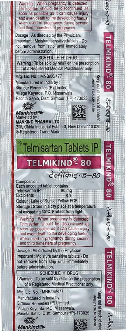 TELMIKIND-80MG TAB 1X10