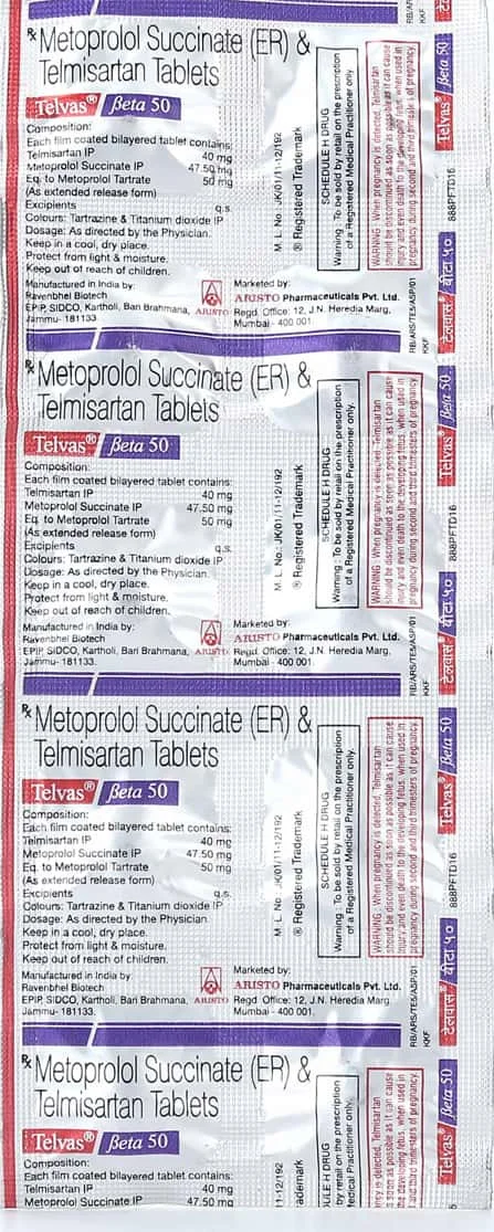 TELVAS BETA-50MG TAB 1X10