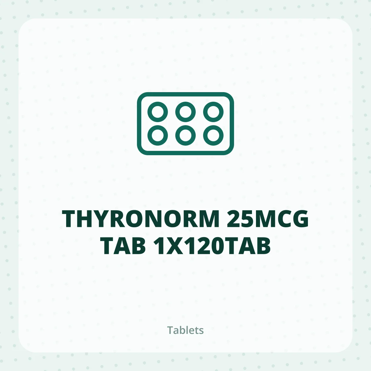 THYRONORM 25MCG TAB 1X120TAB