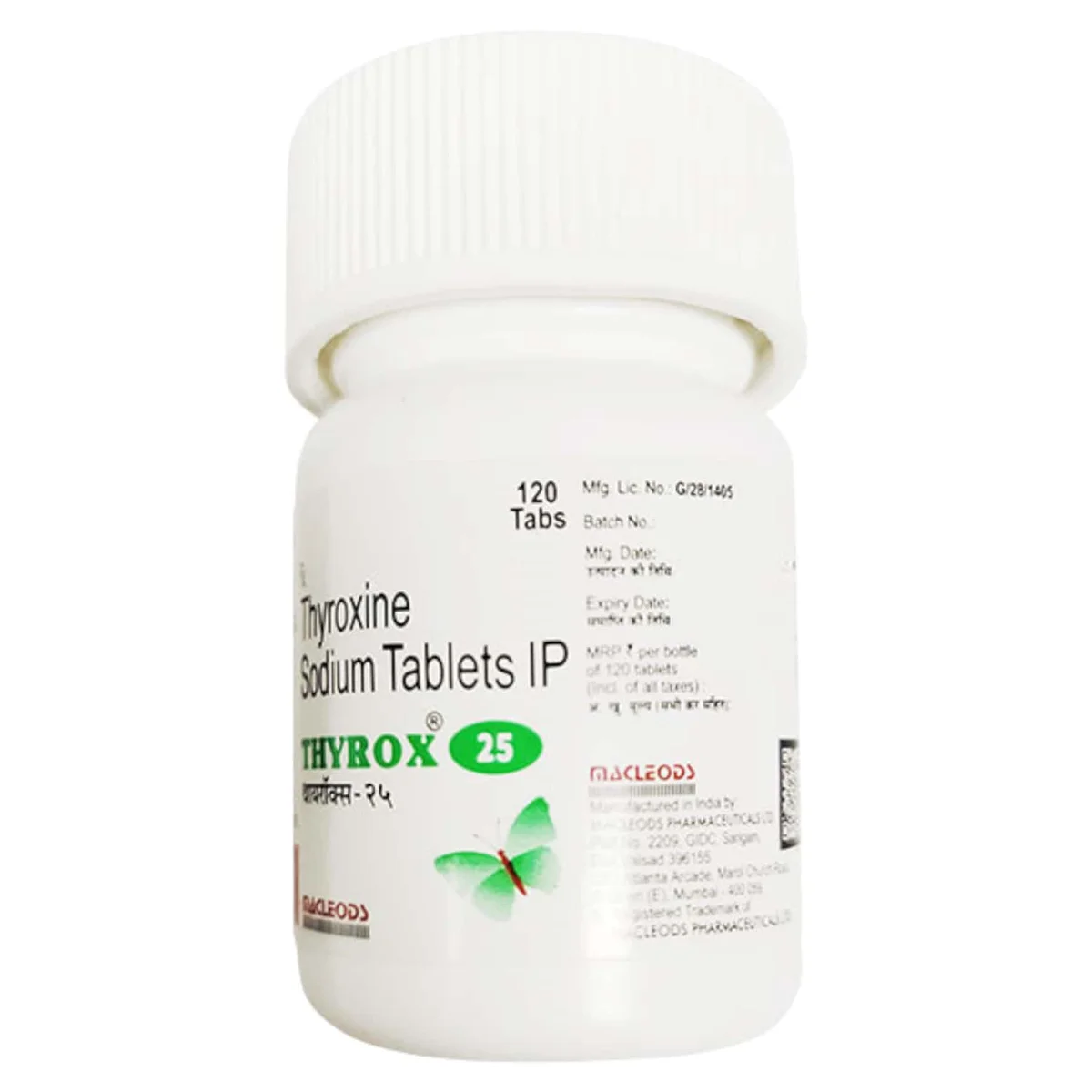THYROX-25MG TAB 1X120