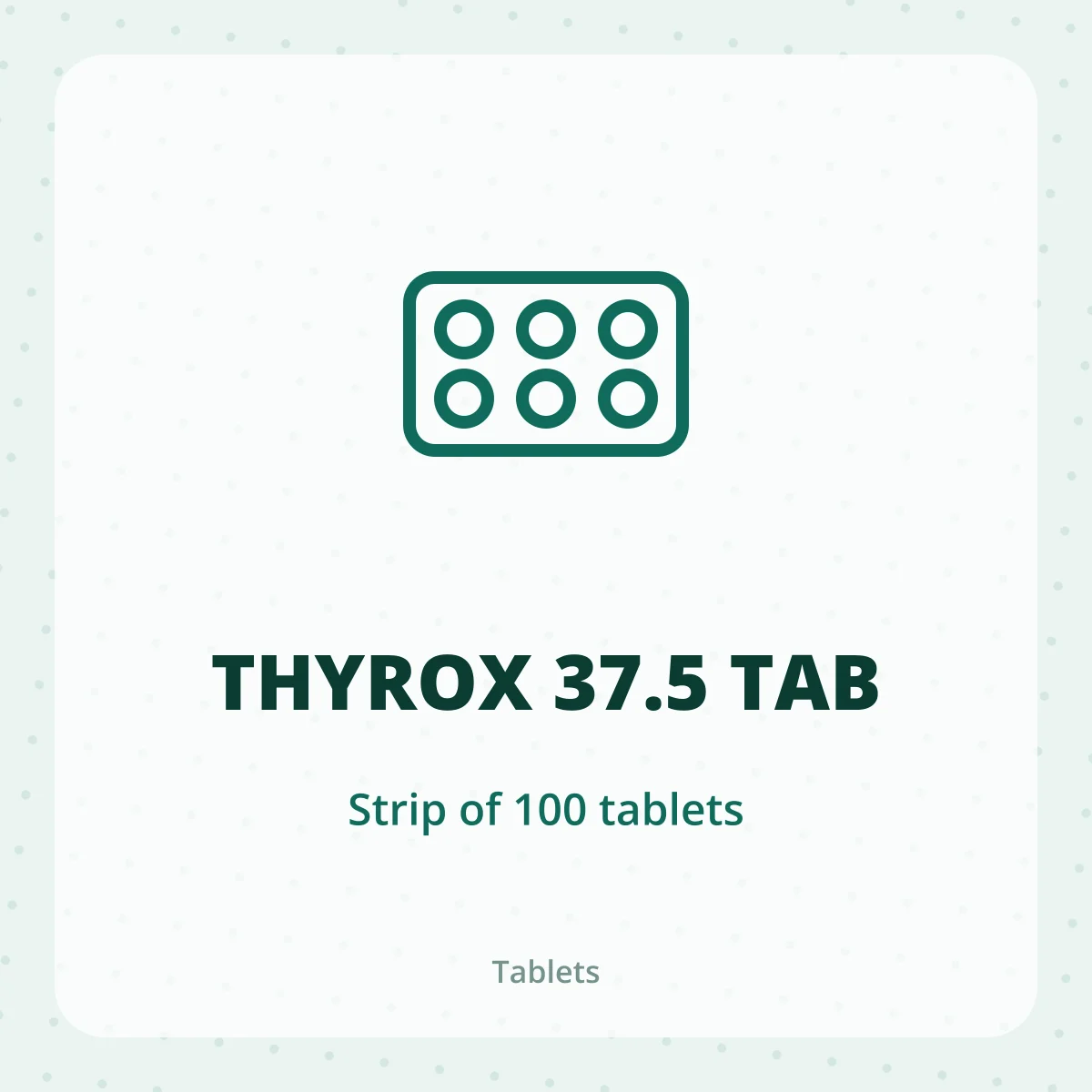 THYROX 37.5 TAB 1X100