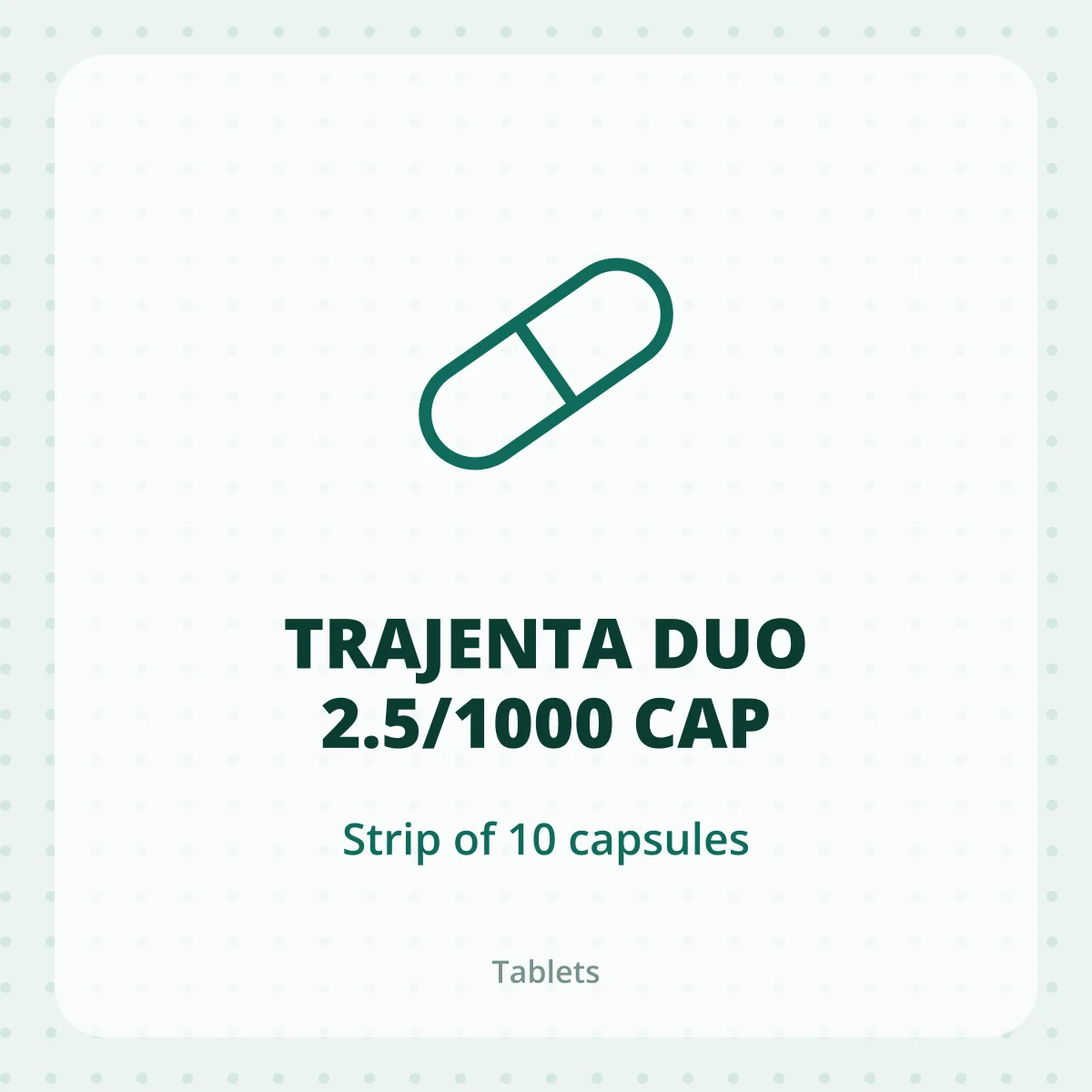 TRAJENTA DUO 2.5/1000 CAP 1X10