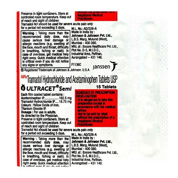 ULTRACET SEMI TAB 1X15