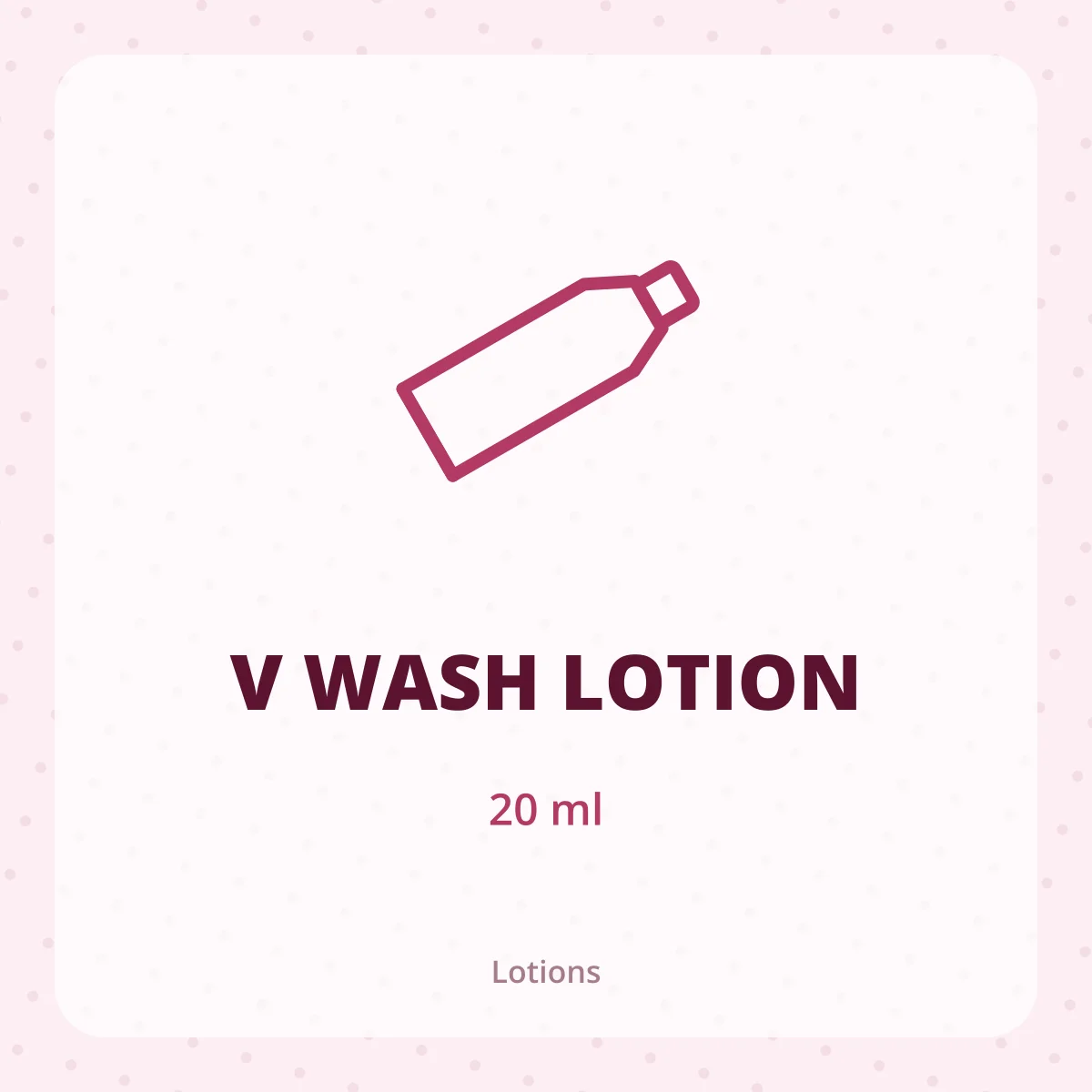 V WASH LOTION 1X20ML