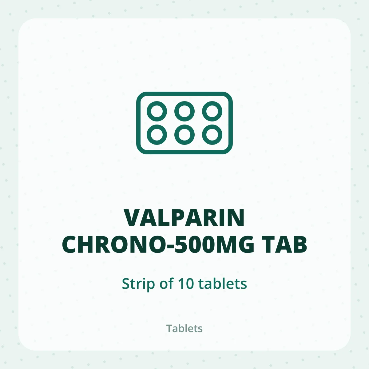 VALPARIN CHRONO-500MG TAB 1X10