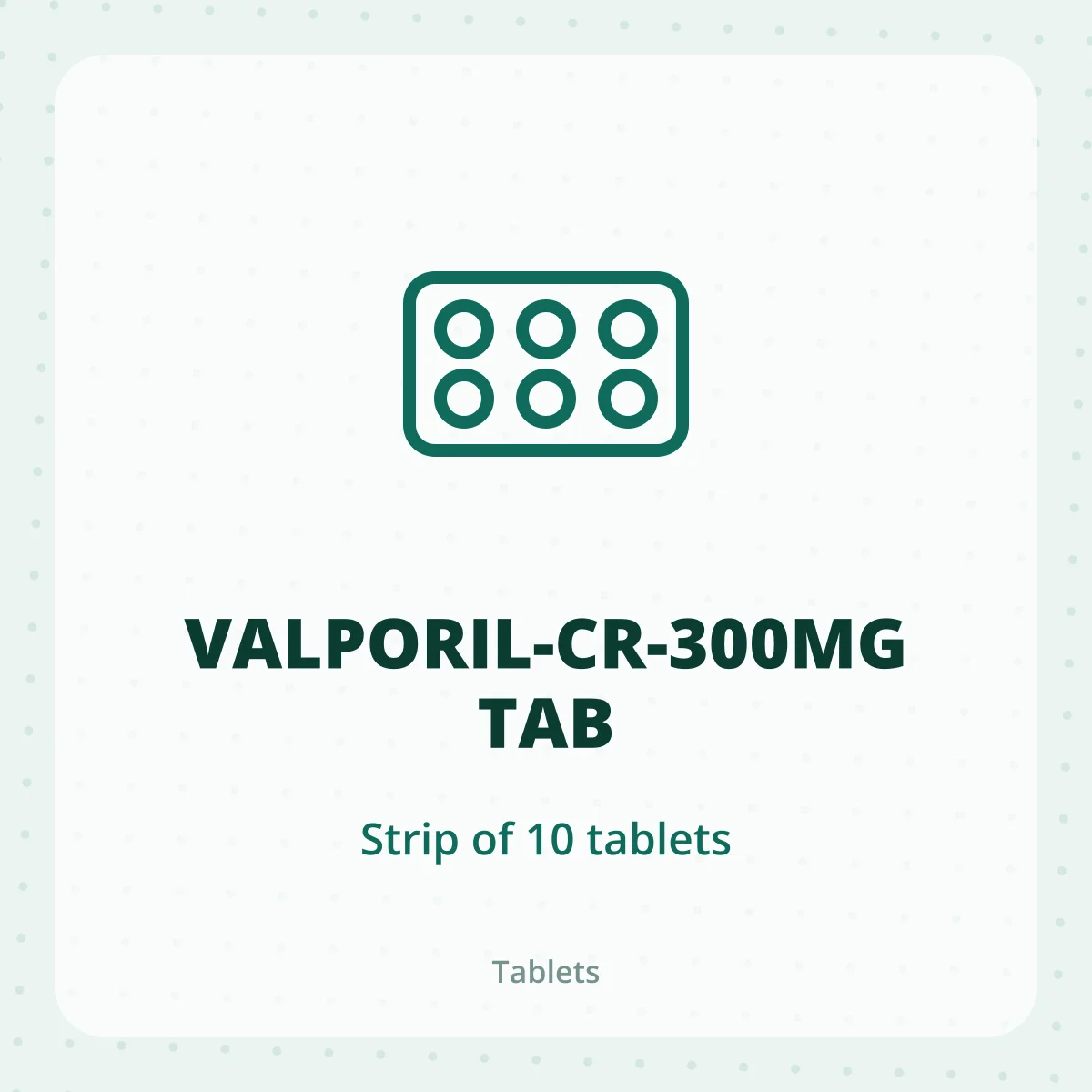 VALPORIL-CR-300MG TAB 1X10