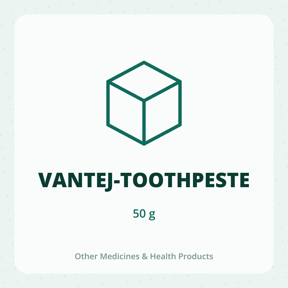 VANTEJ-TOOTHPESTE 1X50G