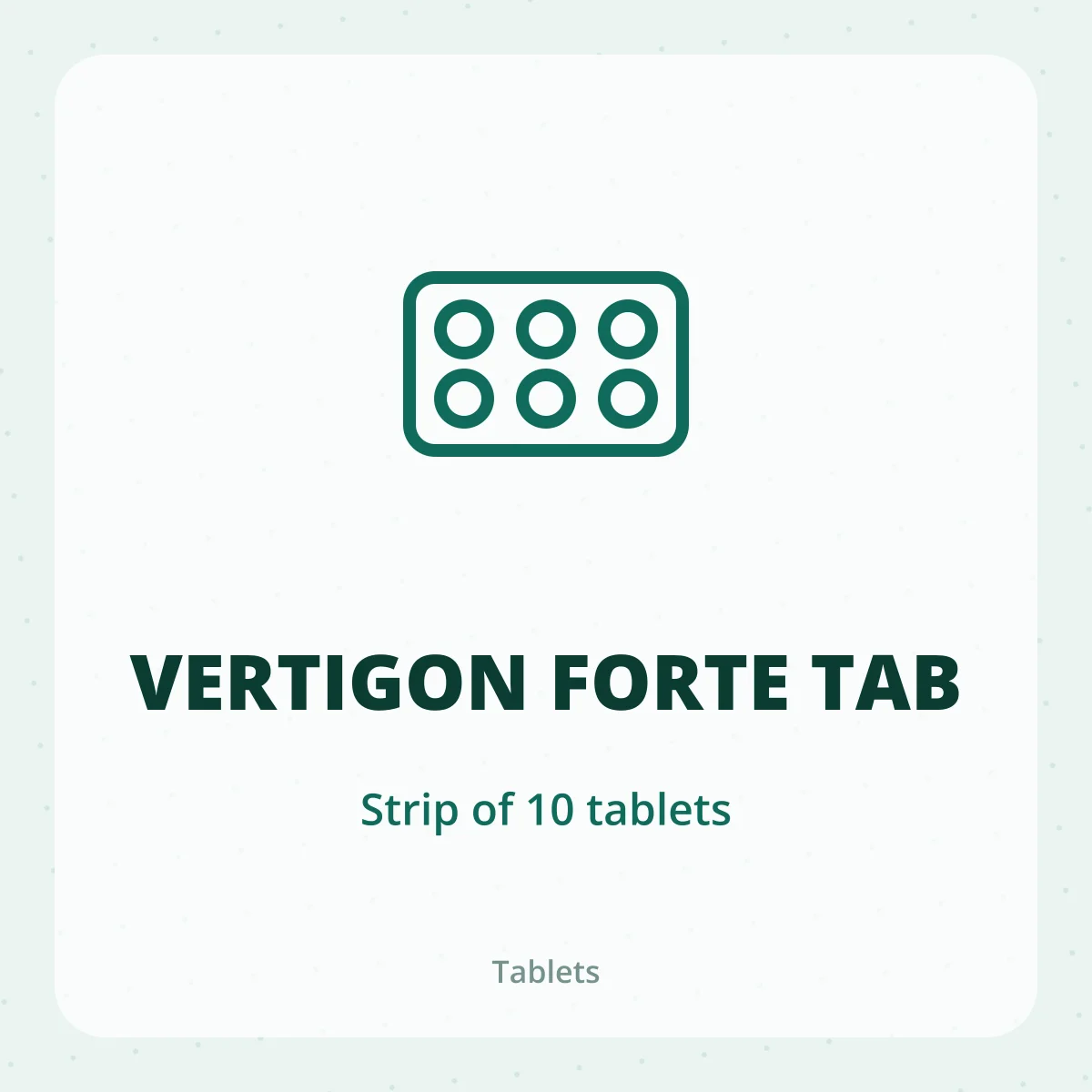 VERTIGON FORTE TAB 1X10