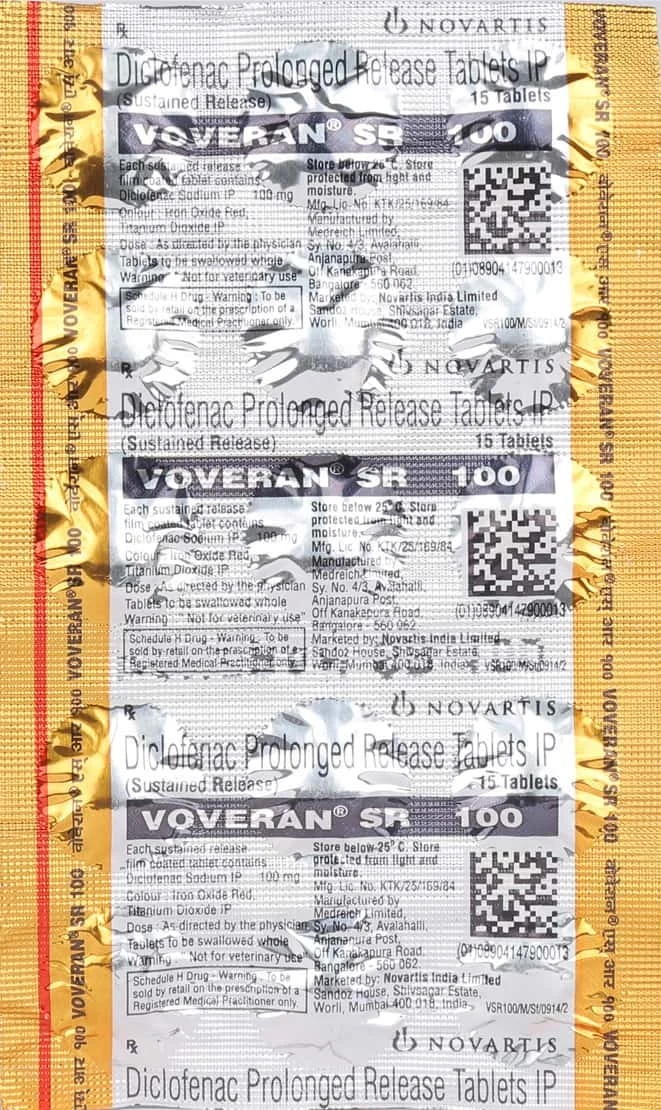 VOVERAN SR-100MG TAB 1X15