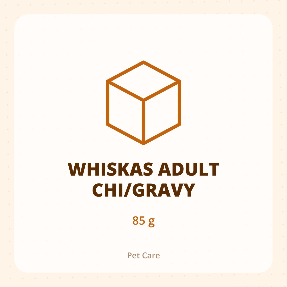 WHISKAS ADULT CHI/GRAVY 1X85G