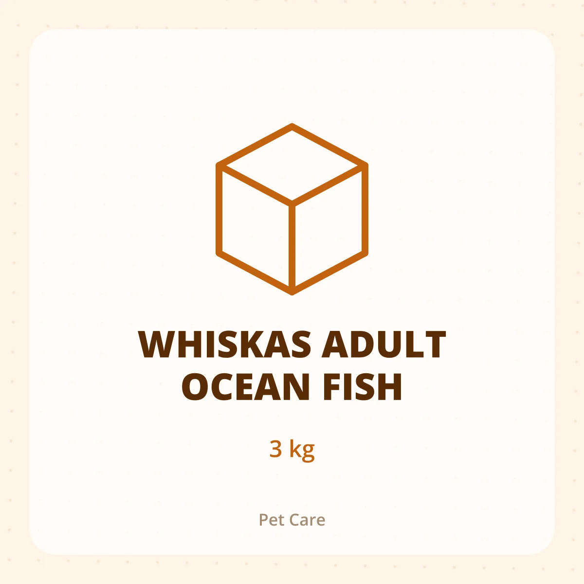 WHISKAS ADULT OCEAN FISH 1X3KG