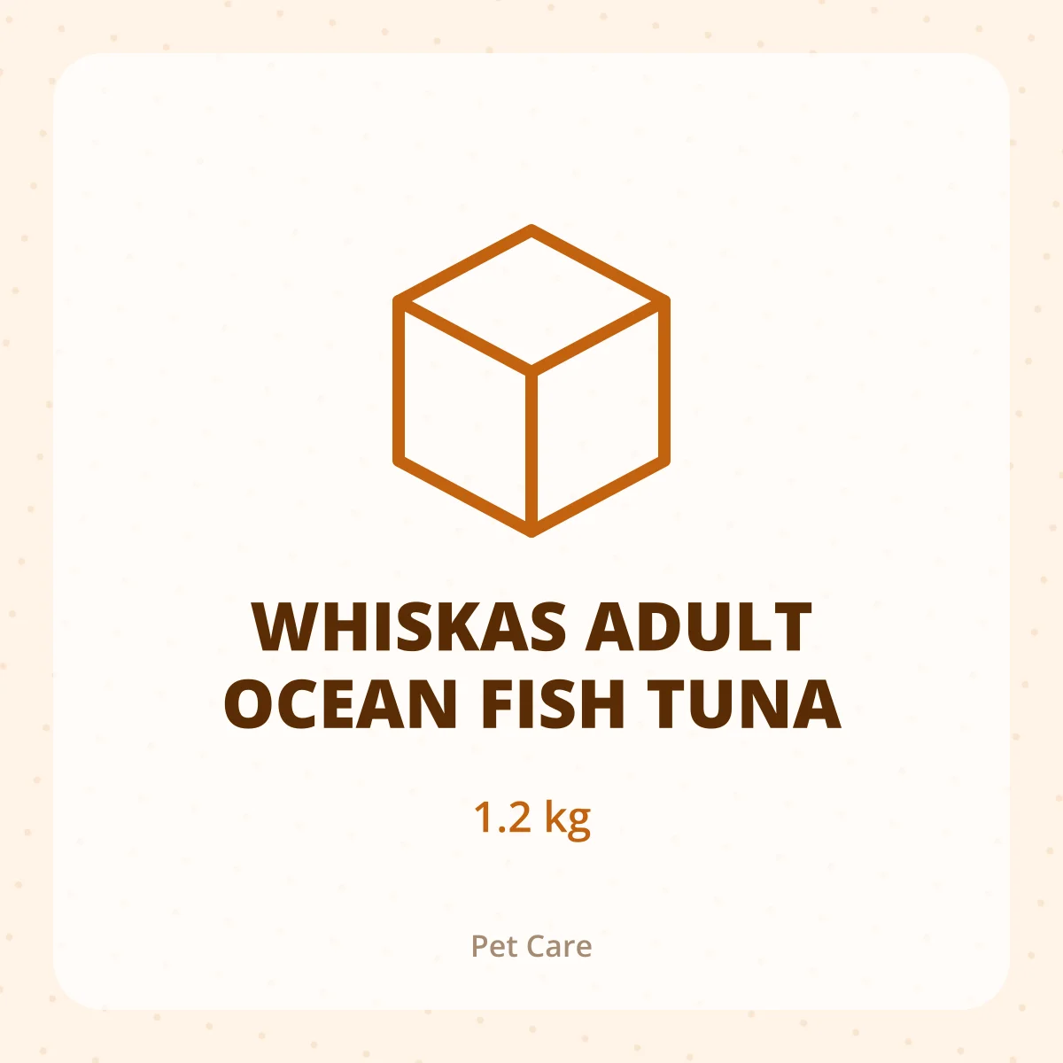 WHISKAS ADULT OCEAN FISH TUNA 1X1.2KG