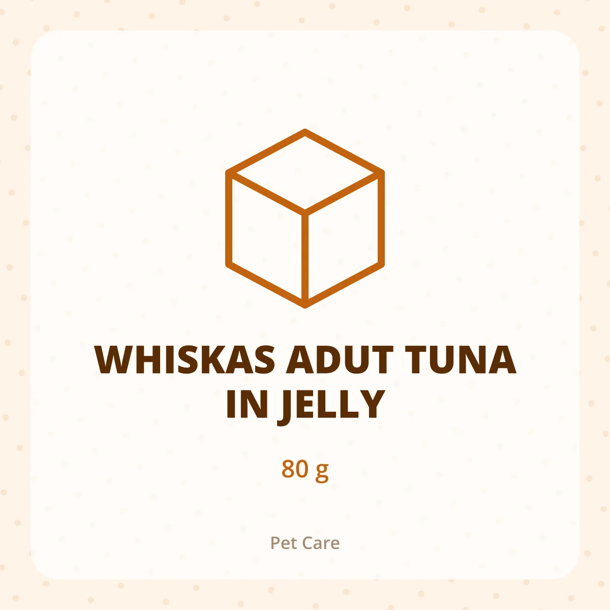 WHISKAS ADUT TUNA IN JELLY 1X80G