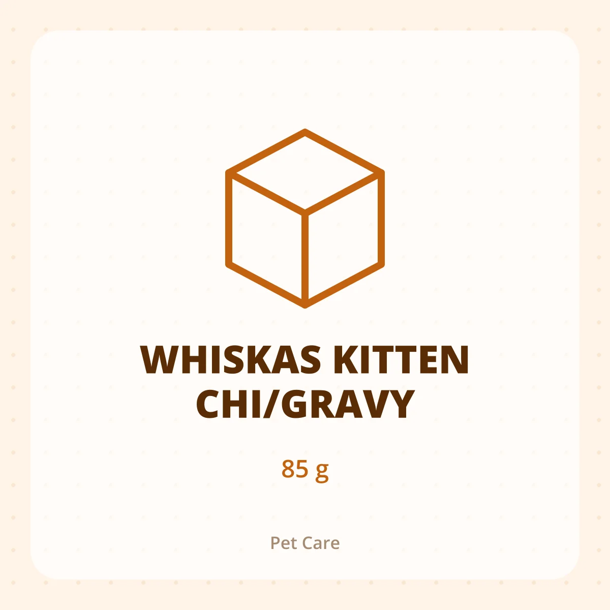 WHISKAS KITTEN CHI/GRAVY 1X85G