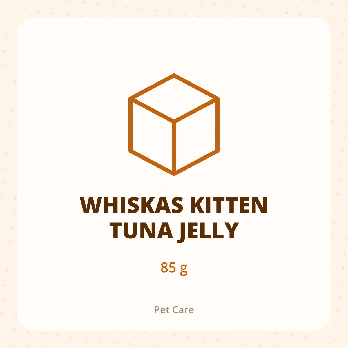 WHISKAS KITTEN TUNA JELLY 1X85G