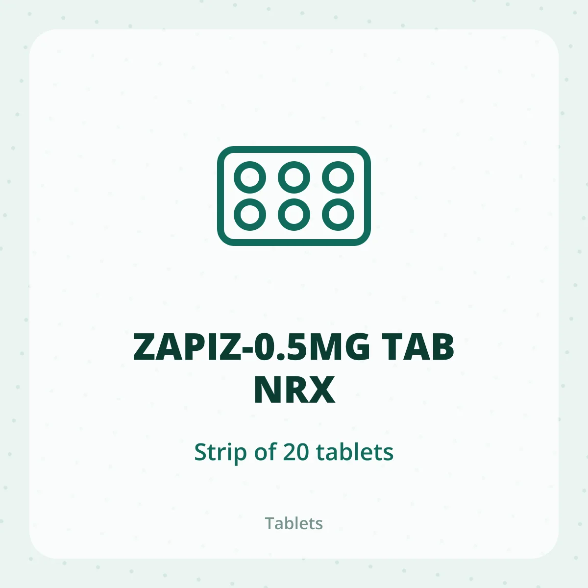 ZAPIZ-0.5MG TAB NRX 1X20