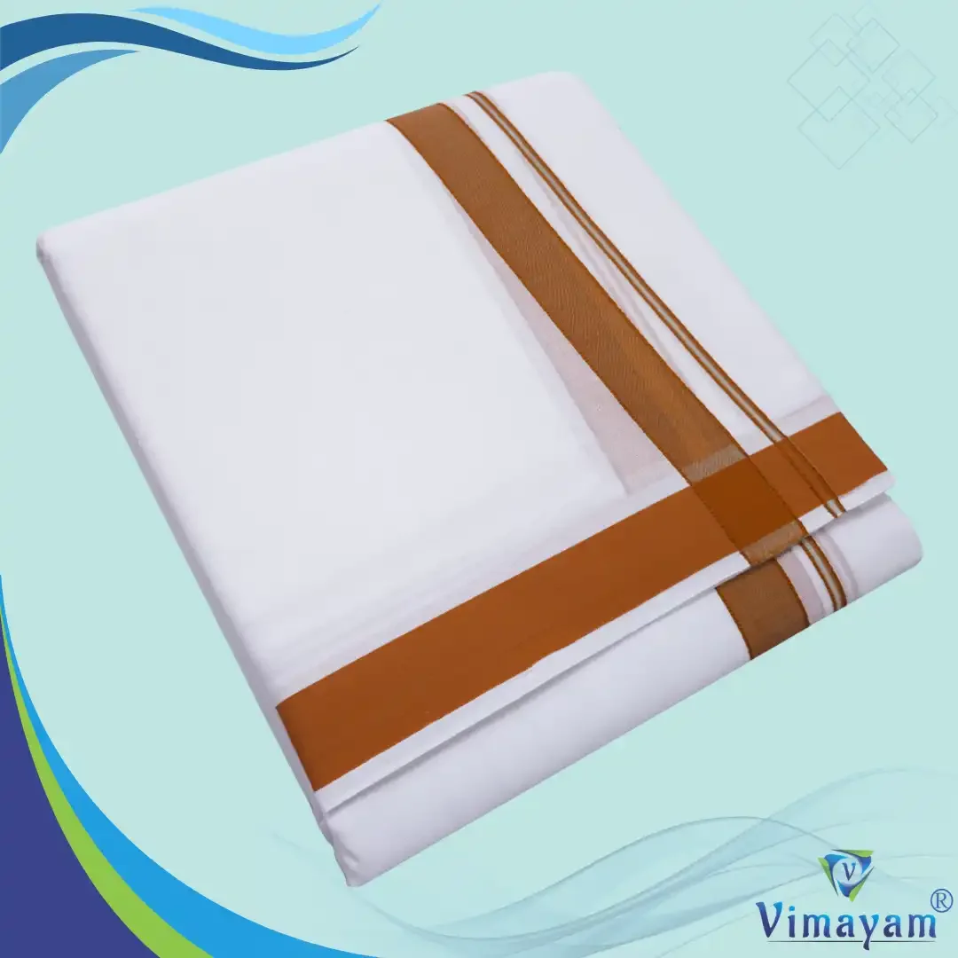 1 Inch Gundanji Mustard Border Dhoti