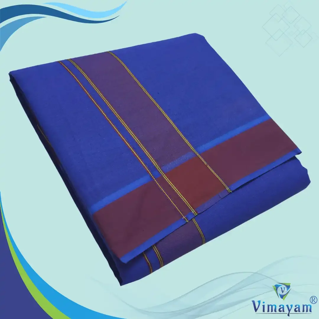 Blue Colour Dhoti 2 Inch Gundanji Fine Quality