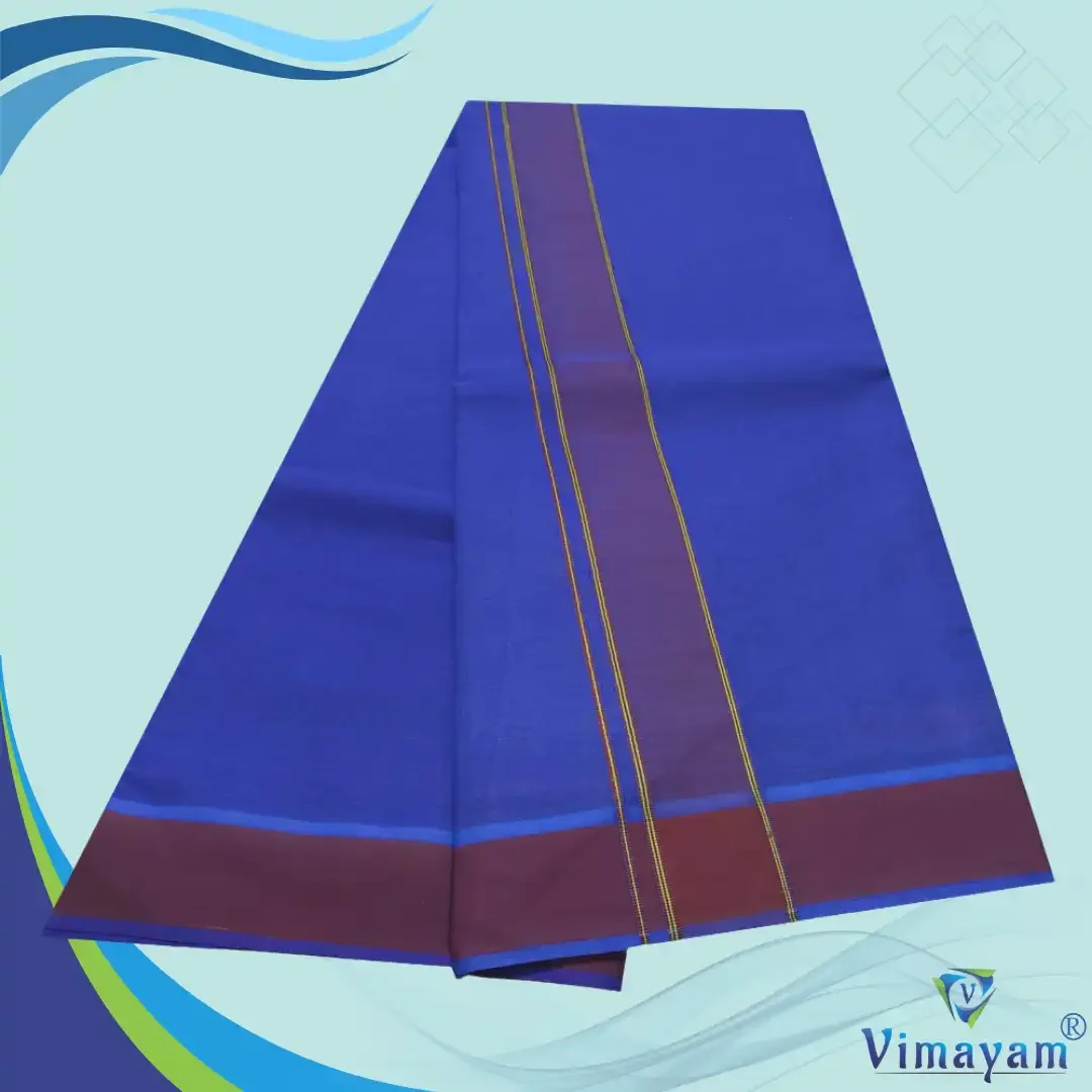 Blue Colour Dhoti 2 Inch Gundanji Fine Quality 2