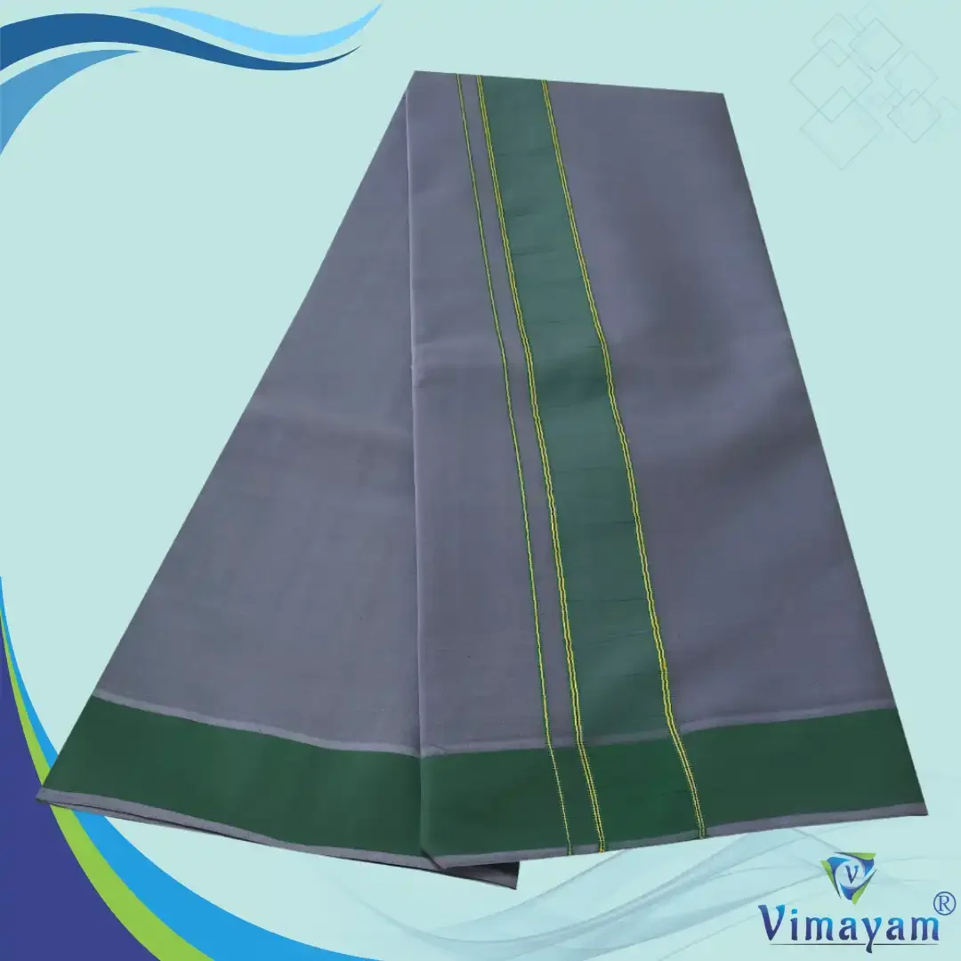 Grey Colour Dhoti 2 Inch Gundanji Fine Quality 2