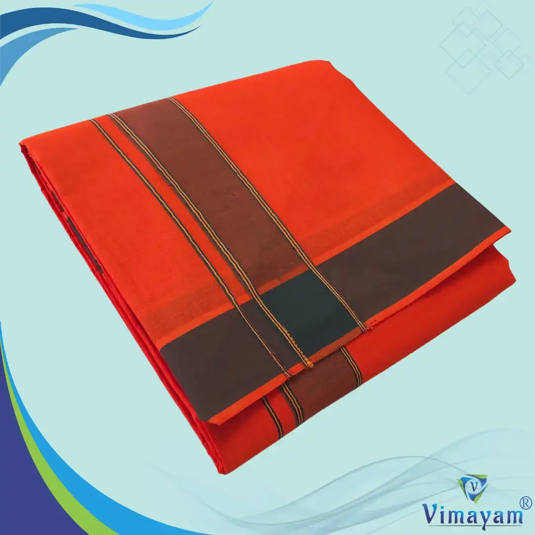 Orange Colour Dhoti 2 Inch Gundanji Fine Quality