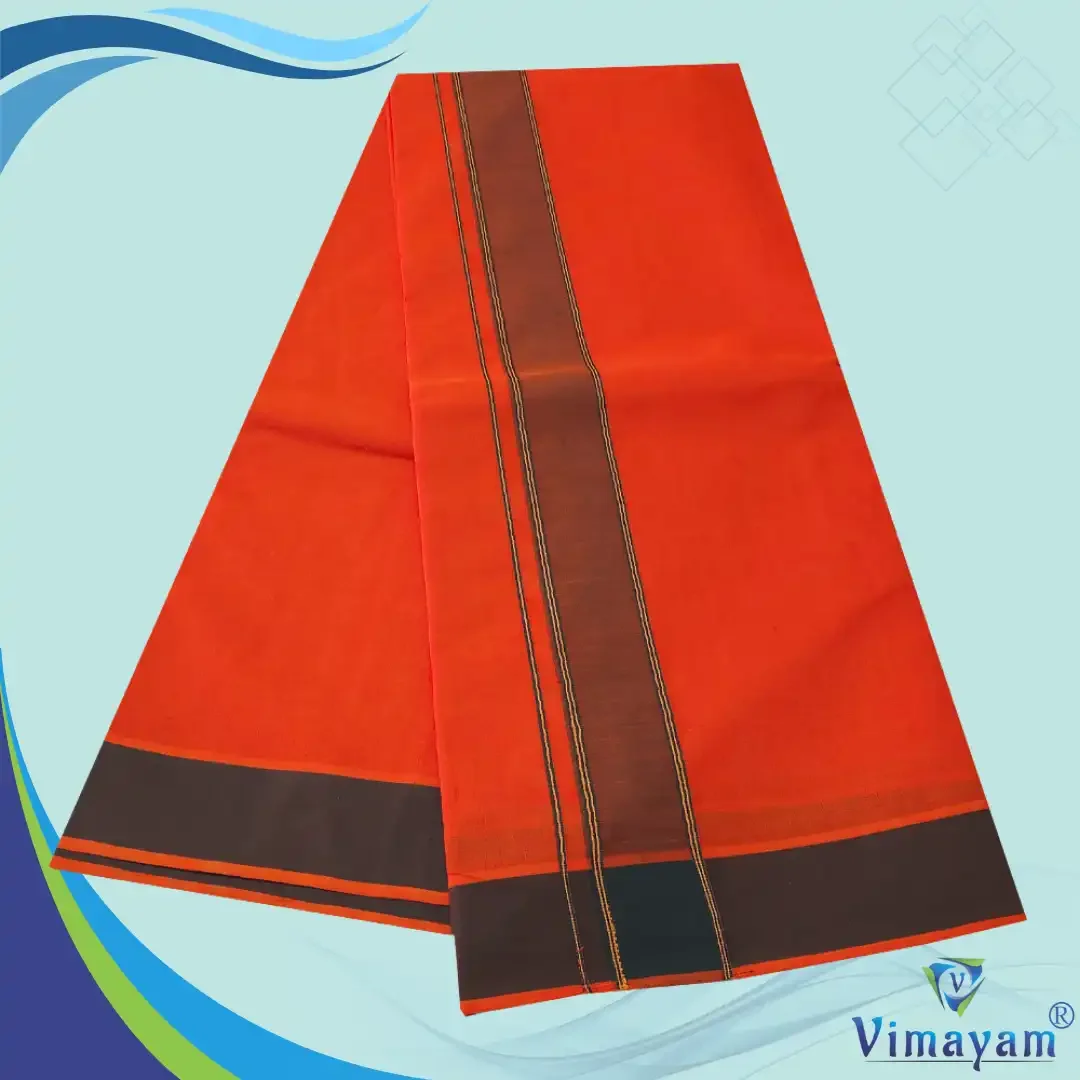 Orange Colour Dhoti 2 Inch Gundanji Fine Quality 2