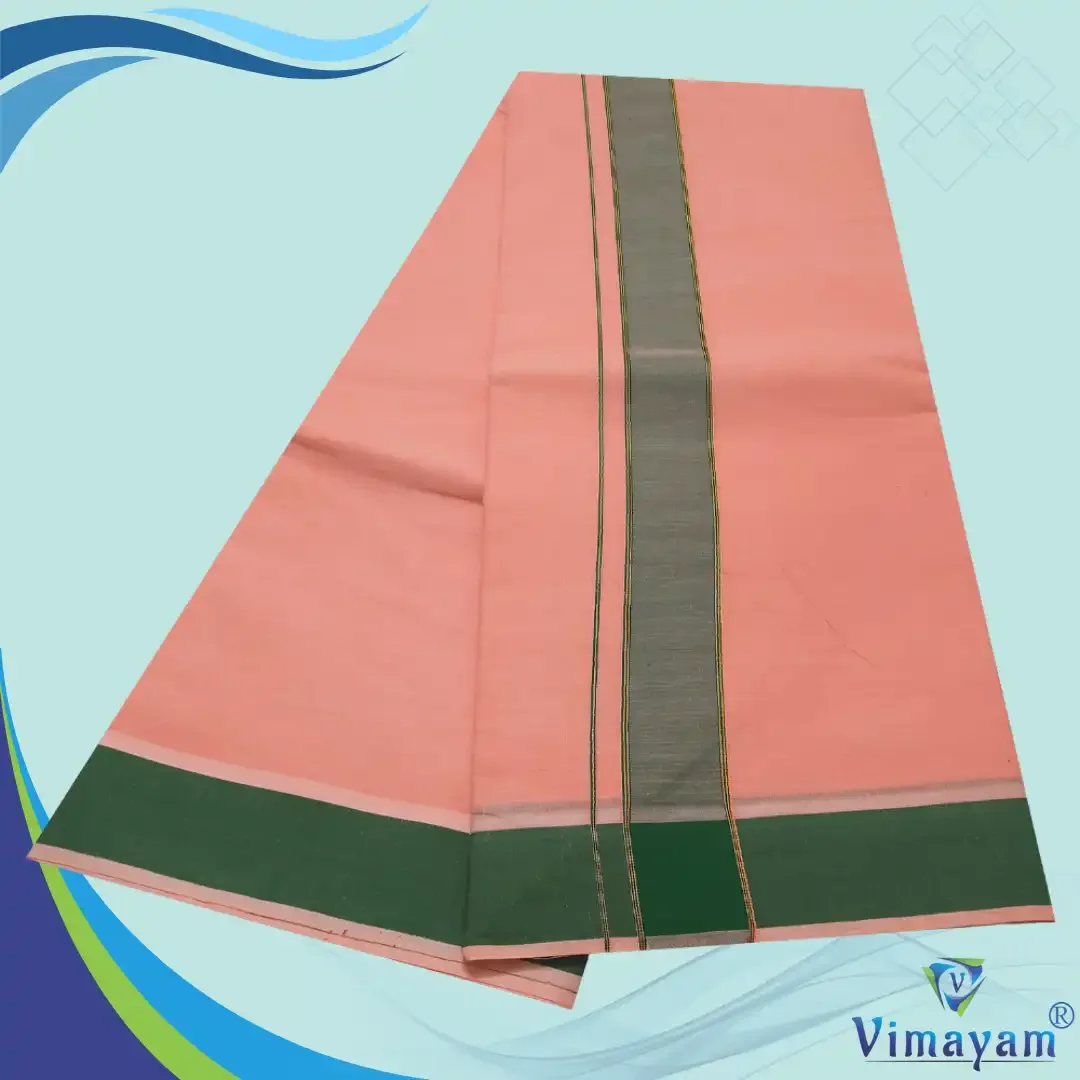 Peach Colour Dhoti 2 Inch Gundanji Fine Quality 2