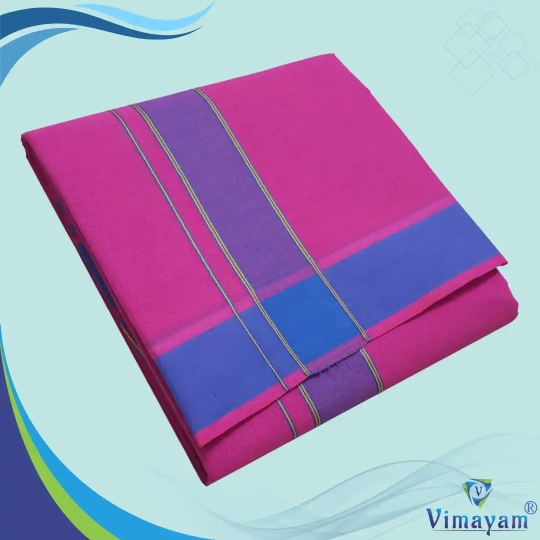 Rose Colour Dhoti 2 Inch Gundanji Fine Quality