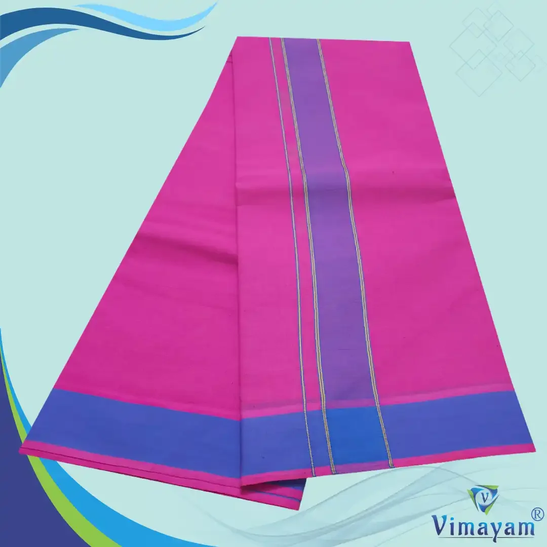 Rose Colour Dhoti 2 Inch Gundanji Fine Quality 2