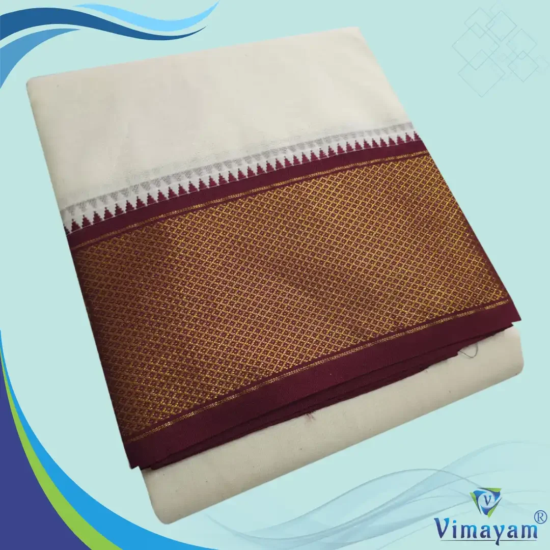 5 Inch Zari Border MayilKan Premium Quality Dhoti