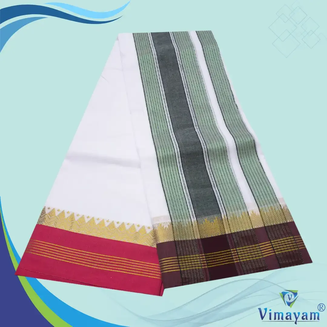 Bavanji Mokku White Premium Quality Vaishnava Dhoties 9X5 2