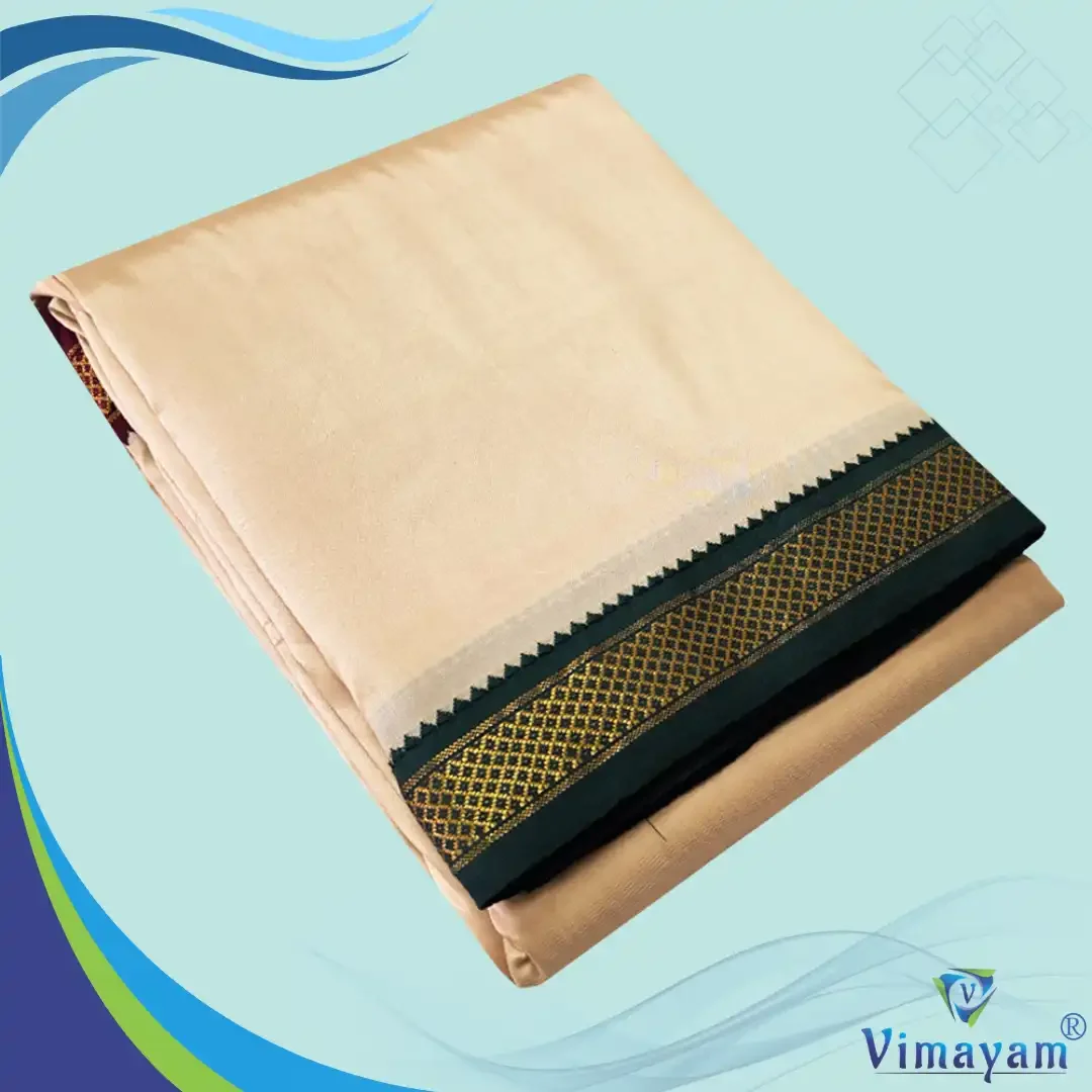 Beige Colour art Silk MayilKan Colour Dhoti