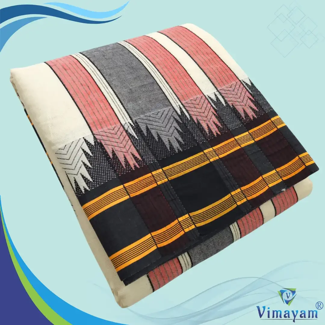 Black Seer Border Half White Vaishnava Dhoties Best Quality