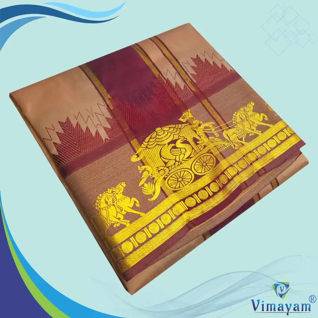 Copper Soft Silk Premium Quality Dhoti Towel 9X5