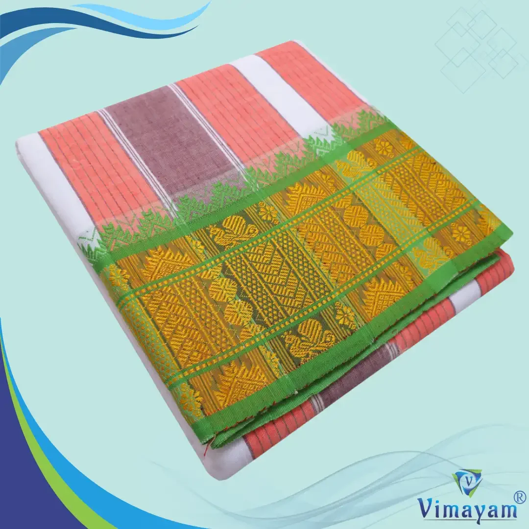 Jaquad Fancy Border Vaishnava Dhoti 9X5