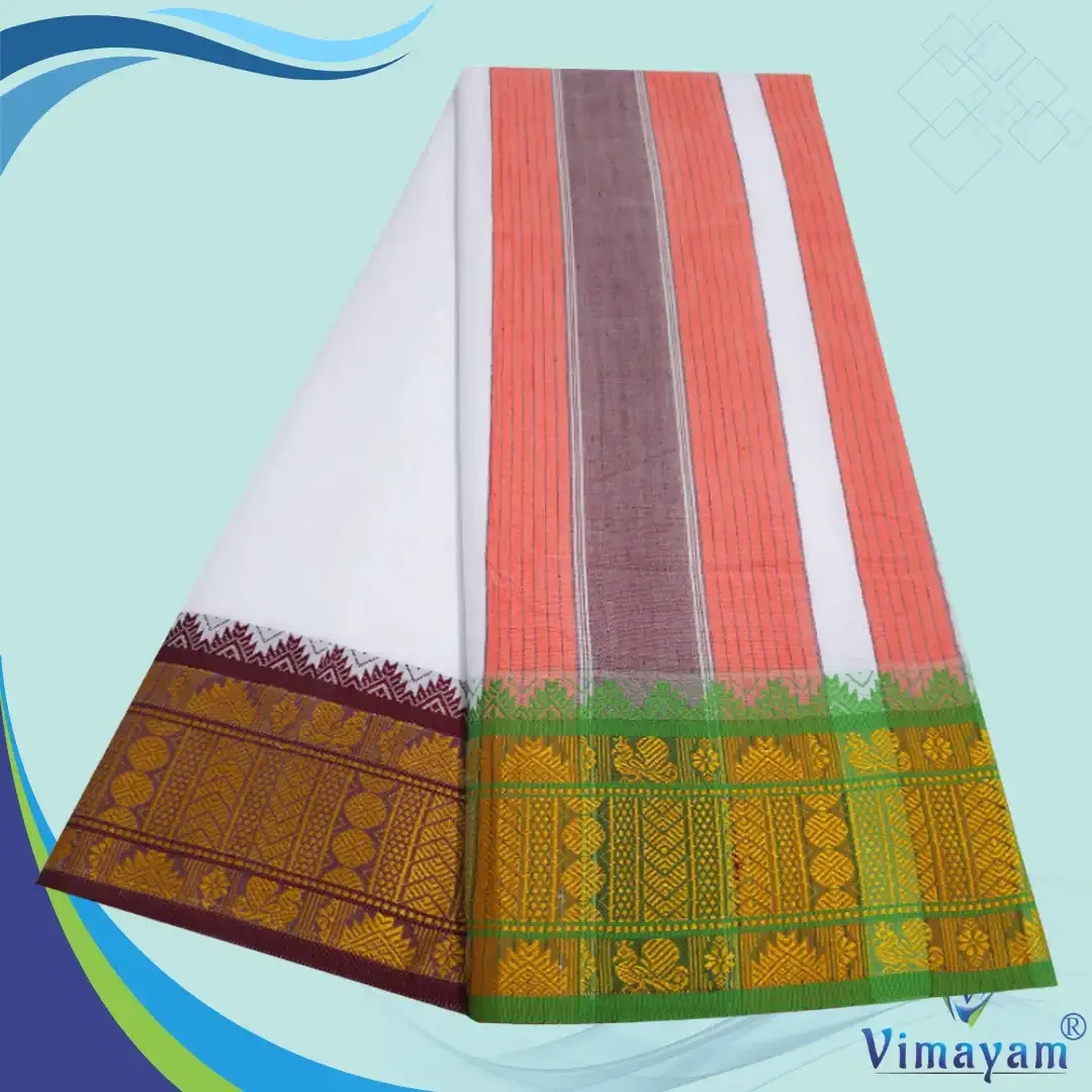 Jaquad Fancy Border Vaishnava Dhoti 9X5 2