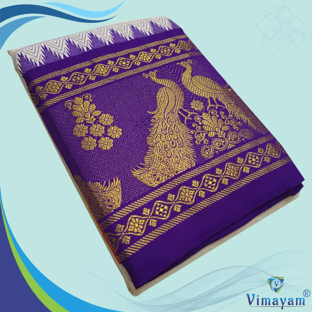 Peacock Designed 11″ Border Best Quality Dhoti