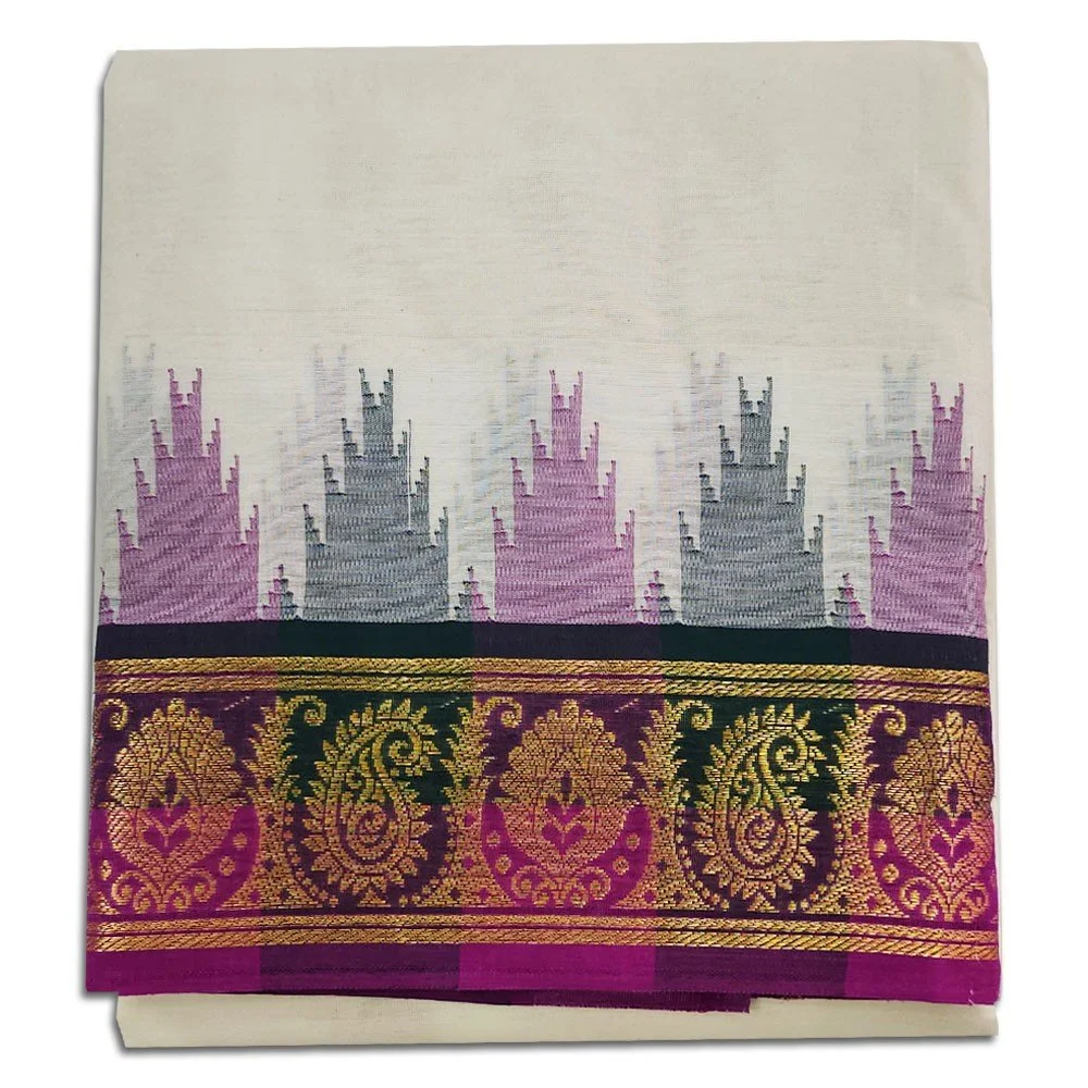 Kanchi Cotton Best Quality Handloom Made Pure Cotton Vaishnava Dhoti
