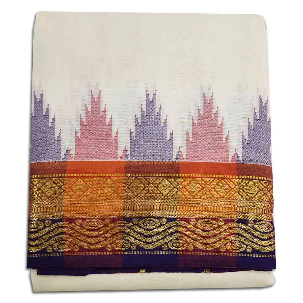 Kanchi Cotton Best Quality Handloom Made Pure Cotton Vaishnava Dhoti
