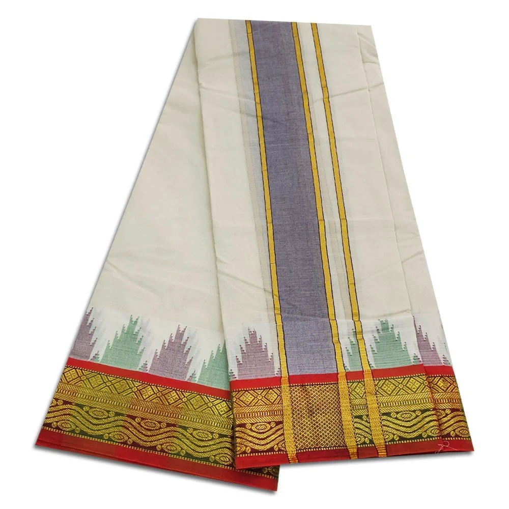 Kanchi Cotton Best Quality Handloom Made Pure Cotton Dhoti 2