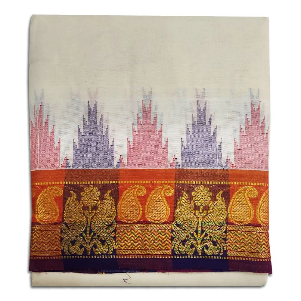 Kanchi Cotton Best Quality Handloom Made Pure Cotton Vaishnava Dhoti