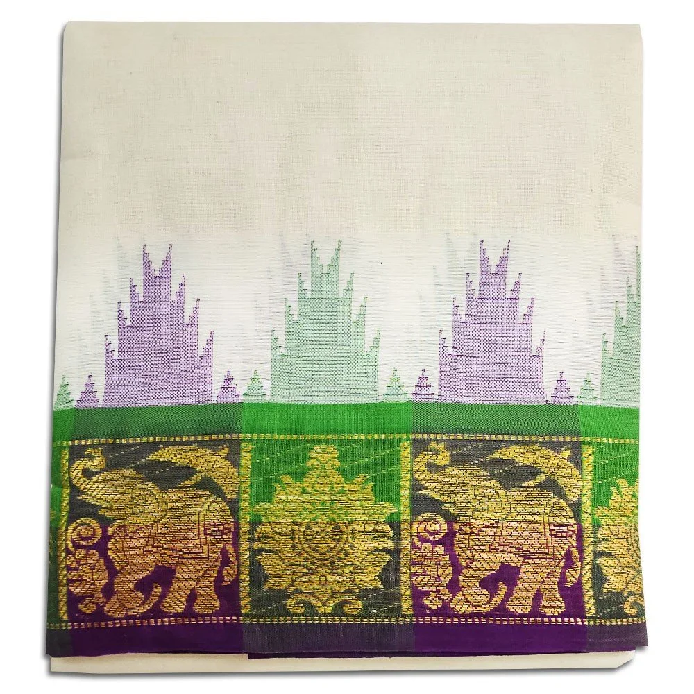 Kanchi Cotton Best Quality Handloom Made Pure Cotton Vaishnava Dhoti
