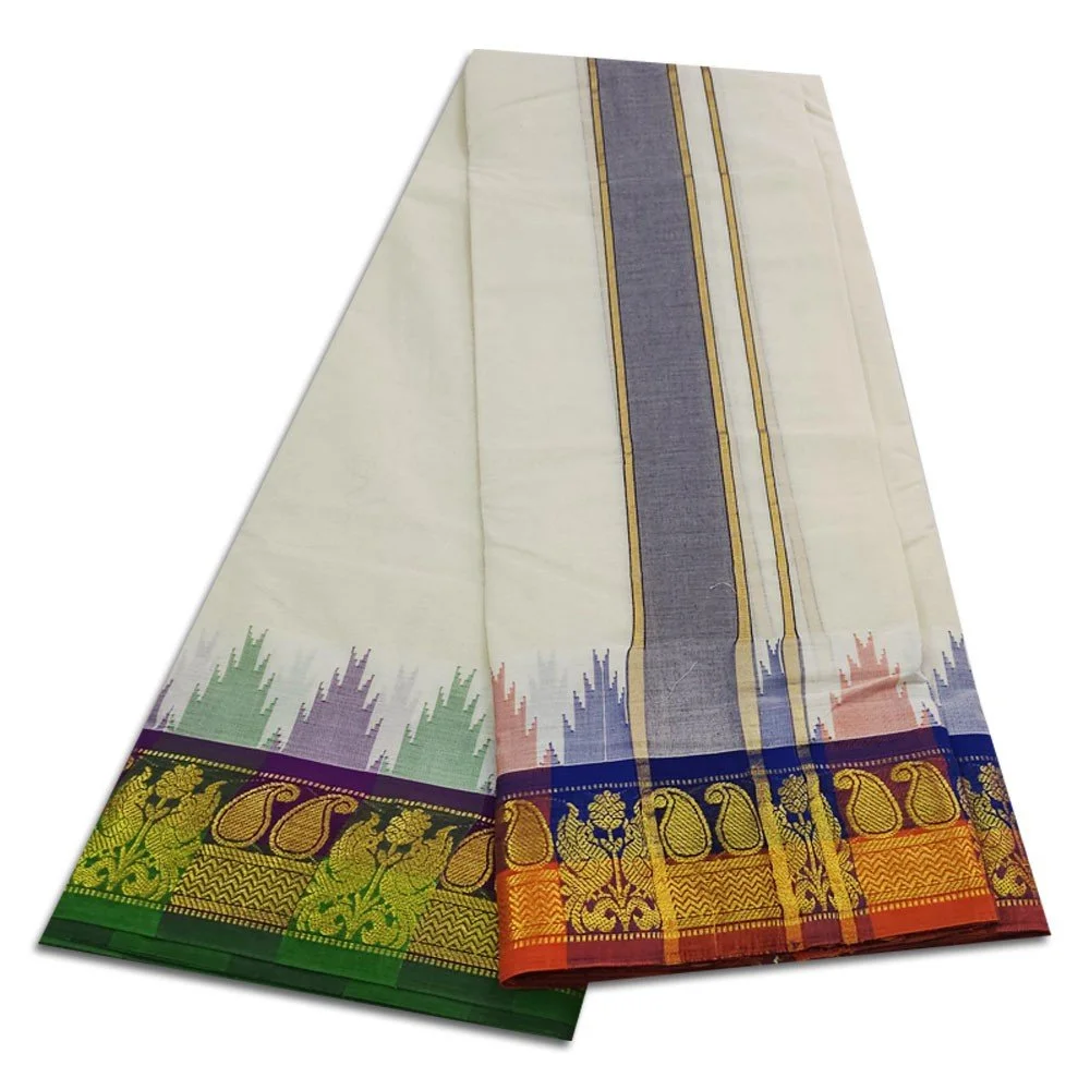 Kanchi Cotton Best Quality Handloom Made Pure Cotton Dhoti 2